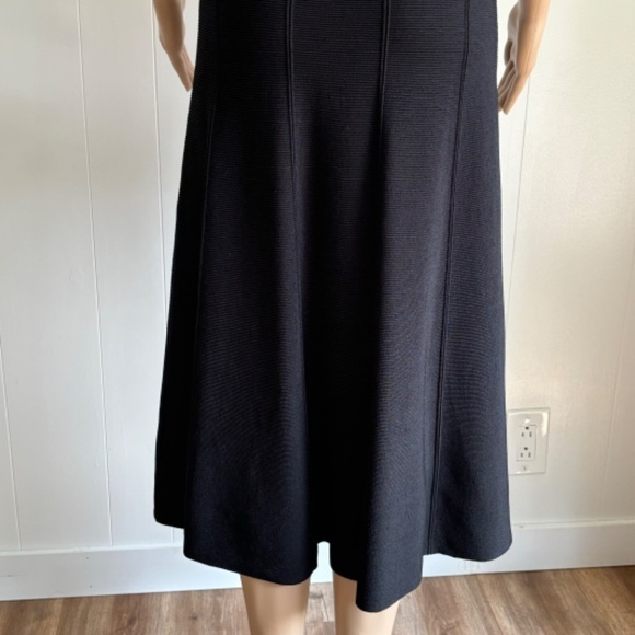 RW&Co medium weight midi black short sleeve dress with cutout collar size M - Picture 7 of 13